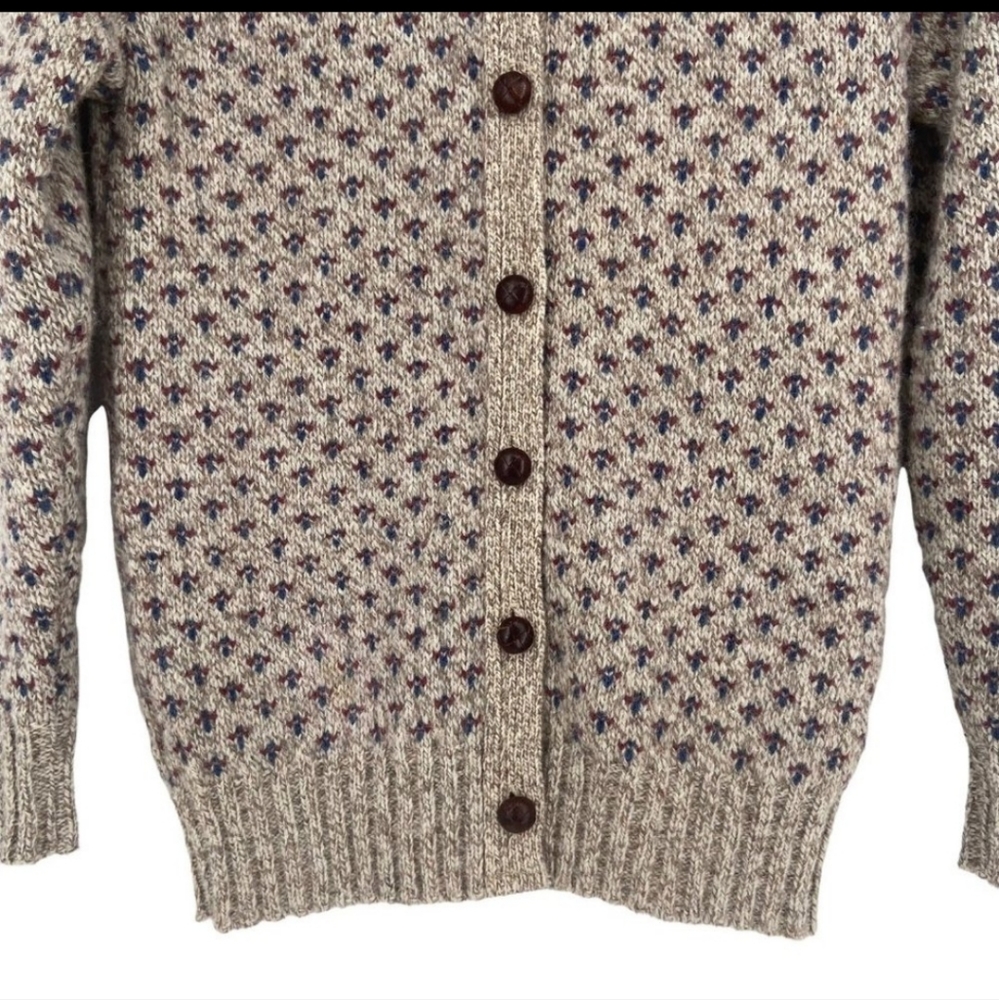 Woolrich Vintage Wool Blend Knitted Button Up Cardigan Sweater Made In USA Small - Picture 4 of 8